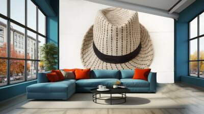 hat closeup isolated on white background Wall mural