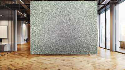 Closeup of silver glitter texture. Photo of grey sparkle dust background. Wall mural