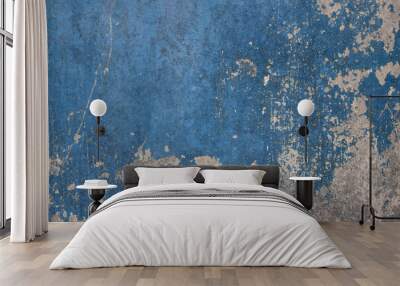 Abstract blue color wall texture background Wall mural