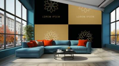 Luxury beauty abstract flower logo symbol vector Wall mural