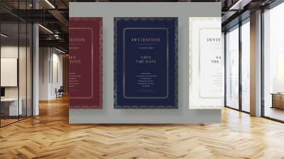 Vintage luxury vector invitation card Wall mural