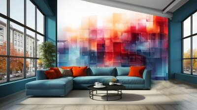 abstract colorful geomerical background Wall mural