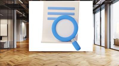 magnifying glass 3d image Wall mural