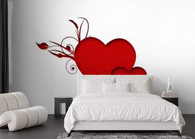 two hearts Wall mural