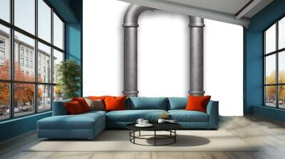  Alphabet made of Metal pipe, number 0 with clipping path. Wall mural