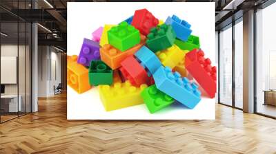 Toy colorful plastic blocks Wall mural