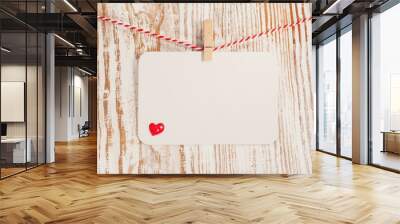 Card with heart Wall mural