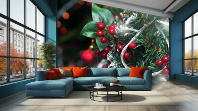 christmas tree decorations Wall mural