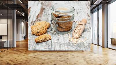 Oatmeal cookies Wall mural