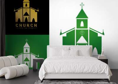 Template logo church Wall mural