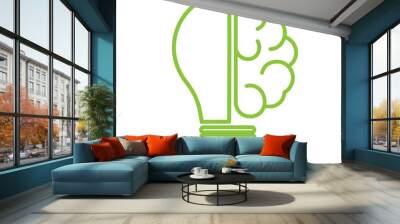 Creative idea concept with abstract bulb Wall mural