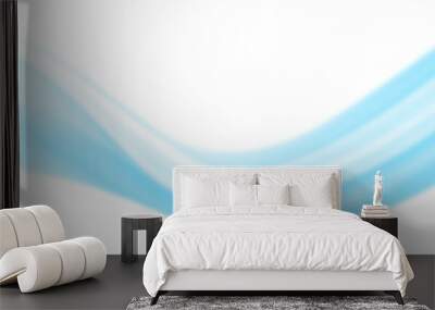 white waves with a fresh aroma. Waves showing a stream of clean fresh air on transparent background png file Wall mural