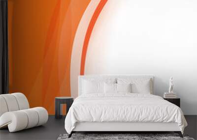 bright orange swoosh wave flame vertical background Wall mural