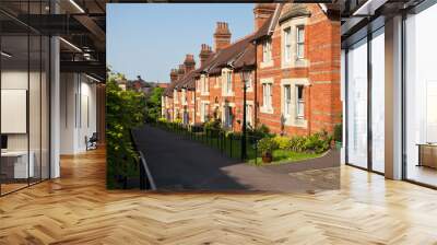 Row of Typical English Terraced Houses Wall mural