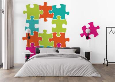 Missing piece of the jigsaw puzzle Wall mural