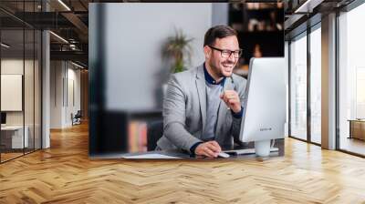 Successful entrepreneur at work Wall mural