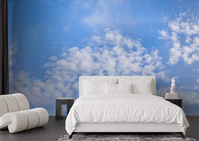 Clouds in the blue sky large panoramic view Wall mural