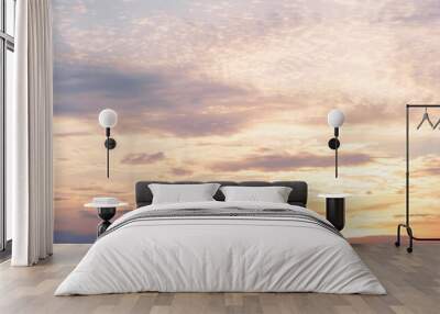 Sunset clouds in the sky panoramic Wall mural