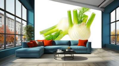 Fresh fennel bulb isolated on white background Wall mural