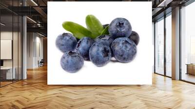 Fresh ripe blueberries close up Wall mural