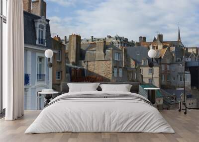 roofs od saint-malo old town Wall mural