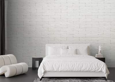 View of white brick wall texture background Wall mural