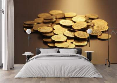 gold coin Wall mural