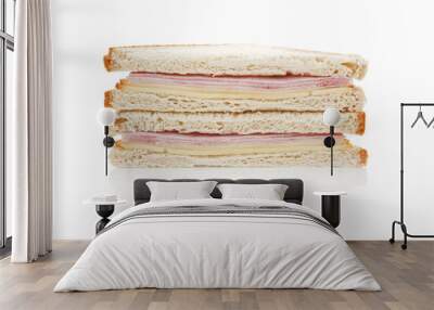 Toast with ham and cheese. Wall mural