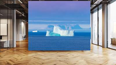 Iceberg seen from cruise ship vacation near Greenland coast in Arctic circle near Ilulissat Disko Bay. Wall mural