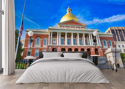 Massachusetts State House in Boston downtown, Beacon Hill Wall mural