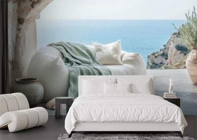 turquoise view 45 Wall mural