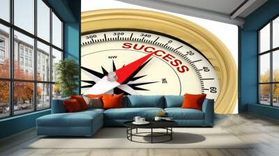 success successful succeed compass Wall mural