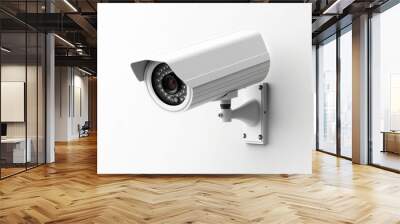 security camera isolated on white Wall mural