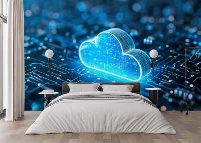 Encrypted data transfer to cloud storage
 Wall mural