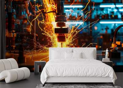 High-voltage sparks in a lab
 Wall mural