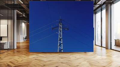 electric pole against sky background Wall mural