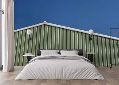 roof of industrial warehouse building against the sky Wall mural