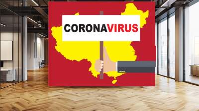 The Novel Coronavirus in China Wall mural