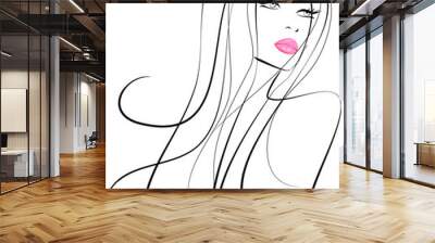 Fashion model beauty makeup icon Wall mural