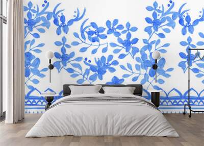 abstract seamless tradition watercolor pattern Wall mural