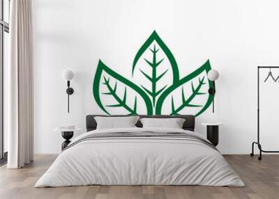 green leaf vector element nature Wall mural