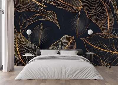 Tropical leaf wallpaper depicting luxury nature leaves Wall mural