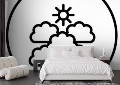 cloud line icon 2 Wall mural