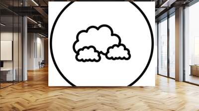 cloud line icon 2 Wall mural