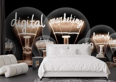 Light Bulbs Concept Wall mural