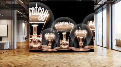 Light Bulbs Concept Wall mural