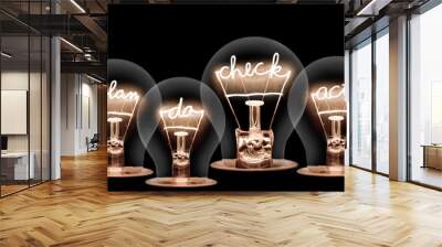 Light Bulbs Concept Wall mural