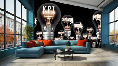 Light Bulbs Concept Wall mural