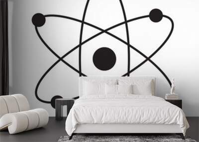 Atom flat isolated icon vector illustration design Wall mural