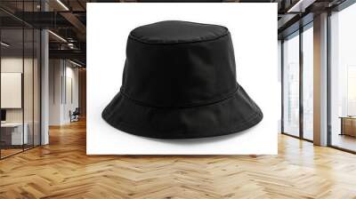 Black bucket hat unisex accessory Wall mural